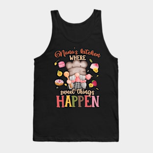 Grandma's kitchen where sweet things happen tee Cooking gnome Gift love cooking top Tank Top